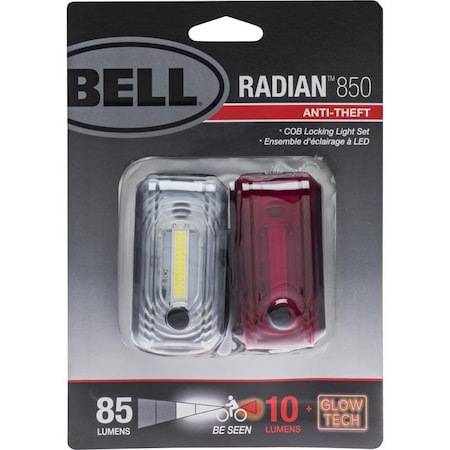 Bell Sports Bell Sports Radian Aluminum/Reinforced Plastic Bicycle Light Set Red/White 7142208